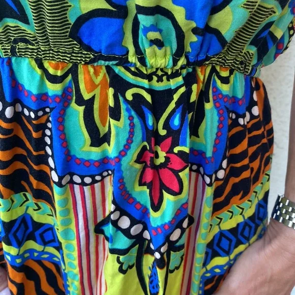 Anthropologie Flying Tomato vibrant colored beautiful bohemian style dress. - Picture 6 of 13